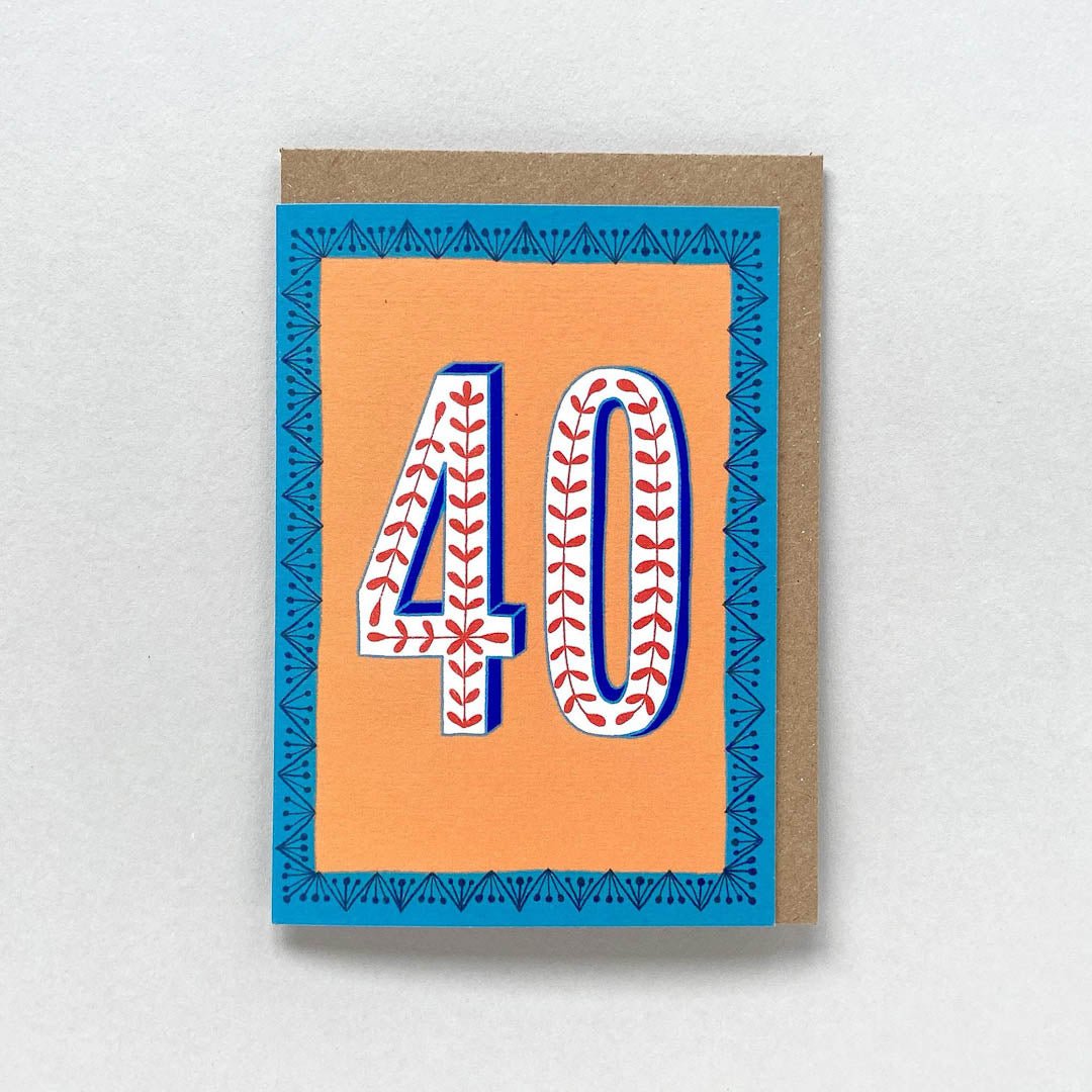 Age 40M Card Maggie Magoo Designs - Just Makers Maggie Magoo Designs