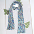 Abstract Blue Print 100% Silk Scarf - Pattern Passion_Just Makers