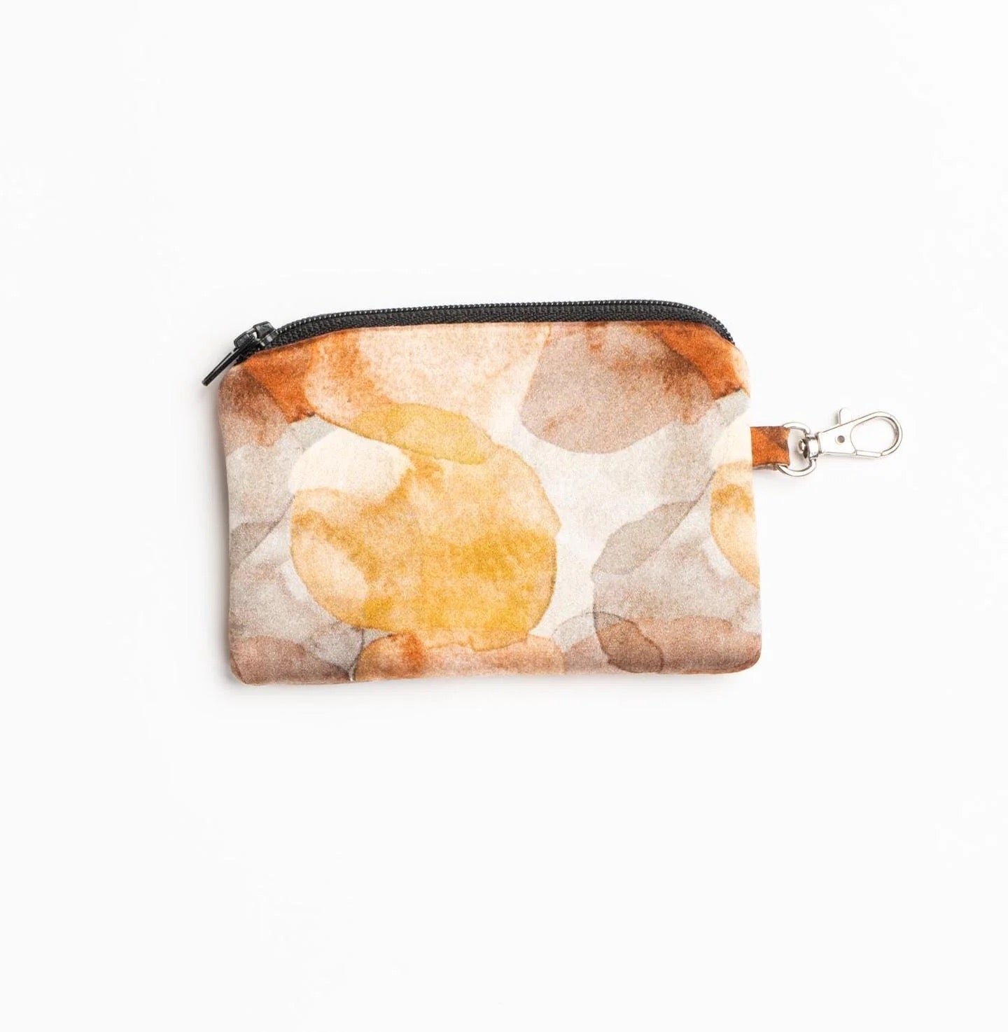 Abstract Browns Silk Pouch / Coin Purse - Pattern Passion_Just Makers