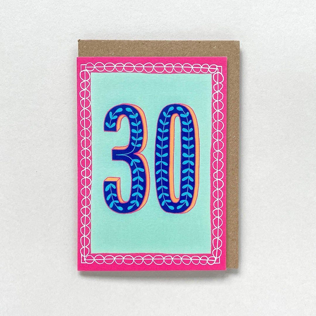 Age 30F Card Maggie Magoo Designs - Just Makers Maggie Magoo Designs