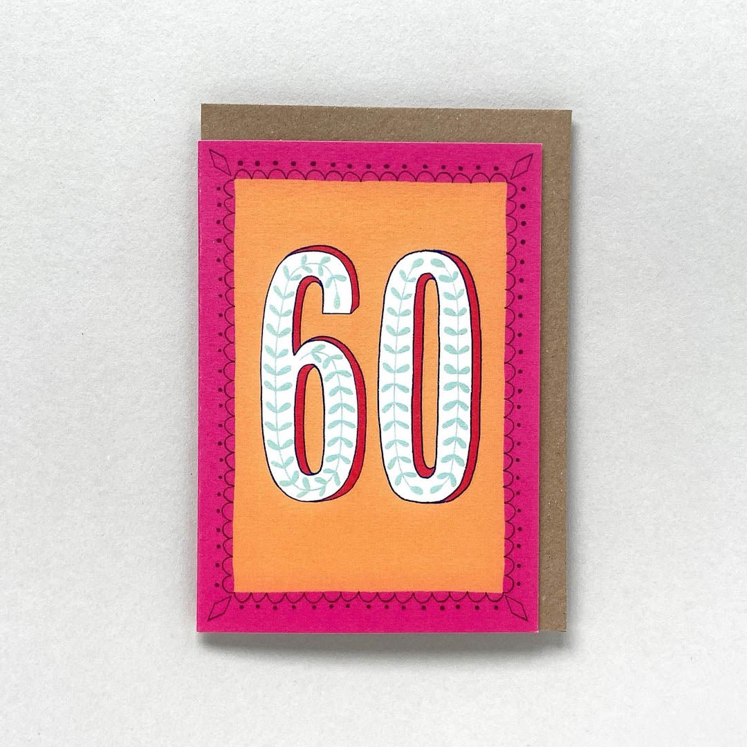 Age 60f Card Maggie Magoo Designs - Just Makers Maggie Magoo Designs