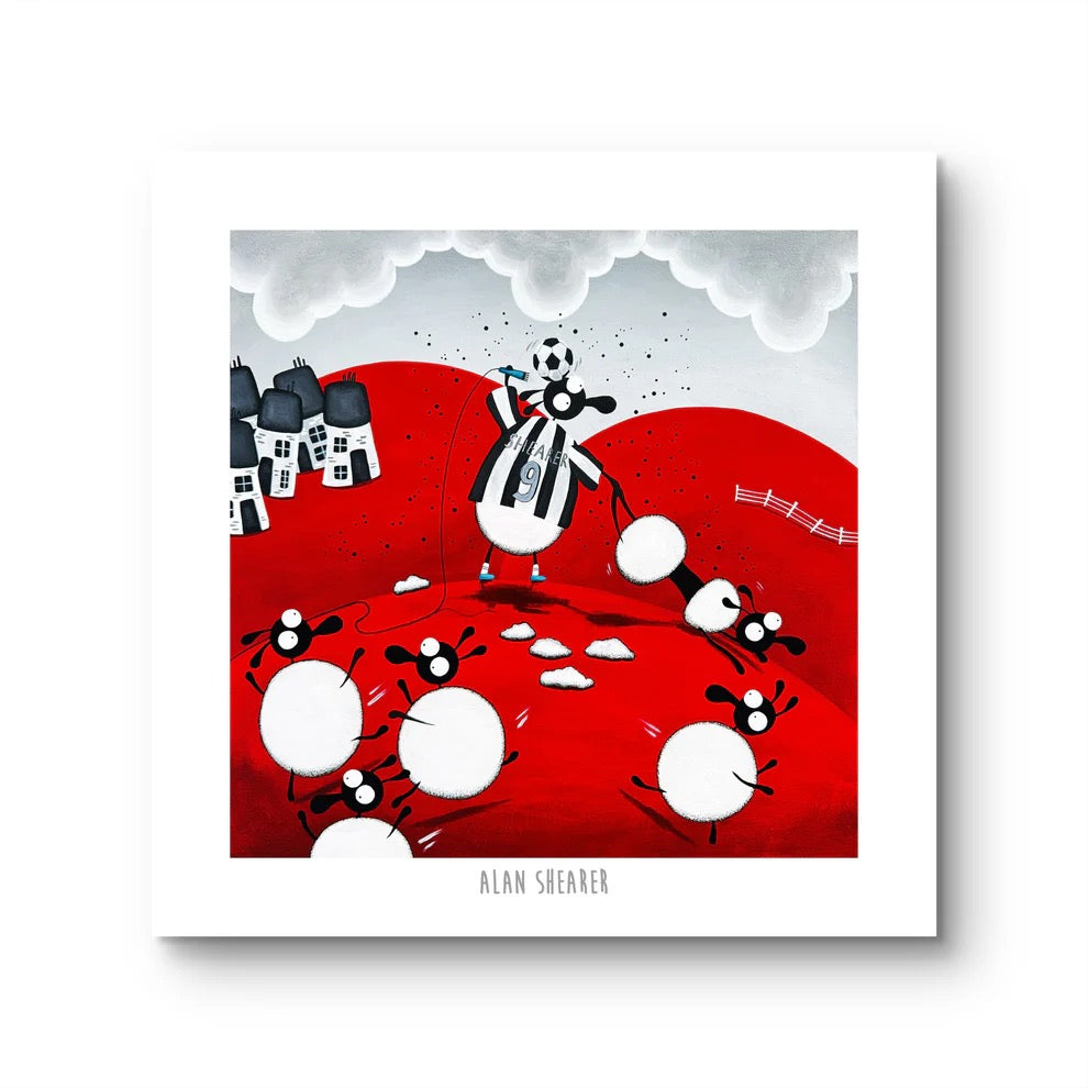 Alan Shearer 10" Print - Mervyn Tay Art_Just Makers