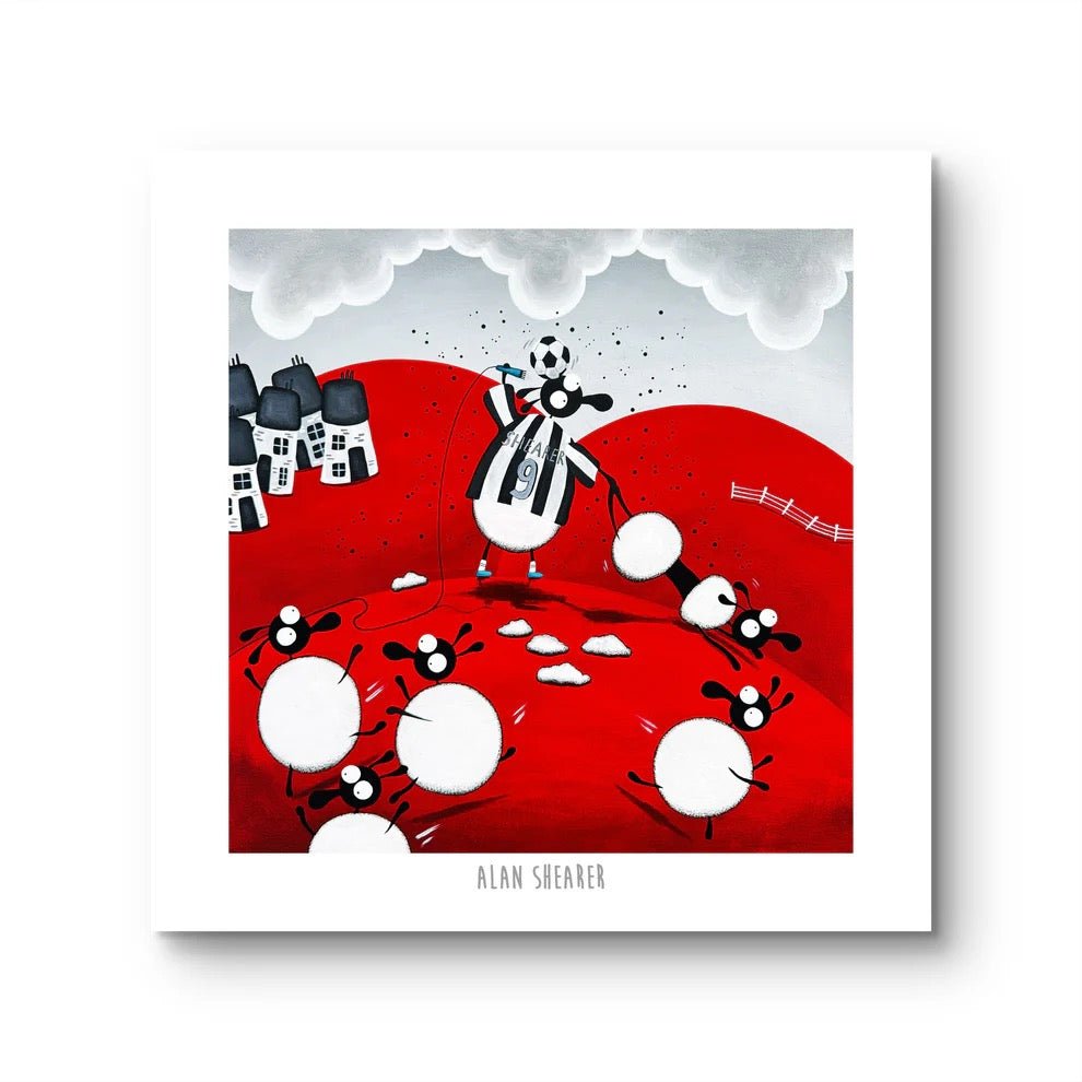 Alan Shearer 10" Print - Mervyn Tay Art - Just Makers Mervyn Tay Art