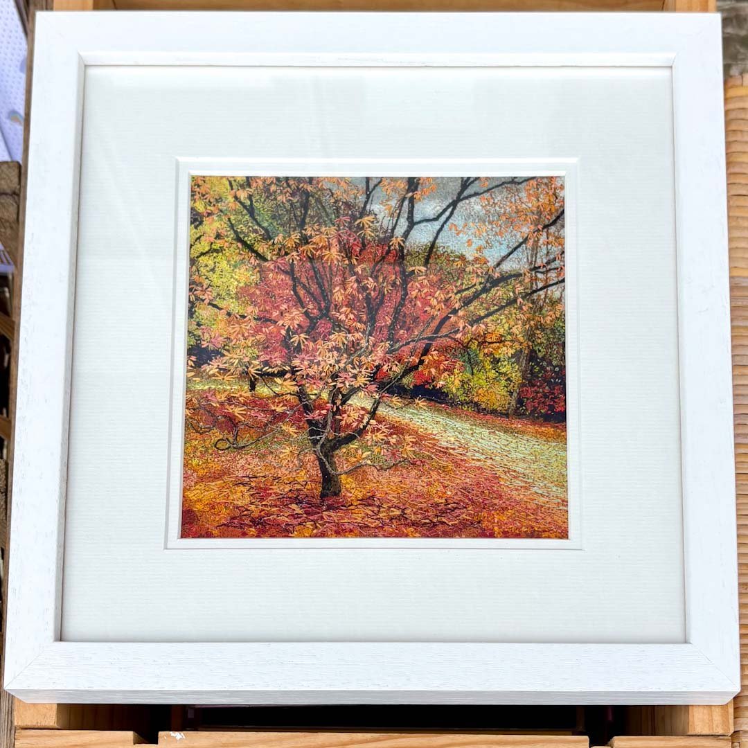 Amber Falling Embroidered Giclee Print - Fiona Robertson - Just Makers Fiona Roberston