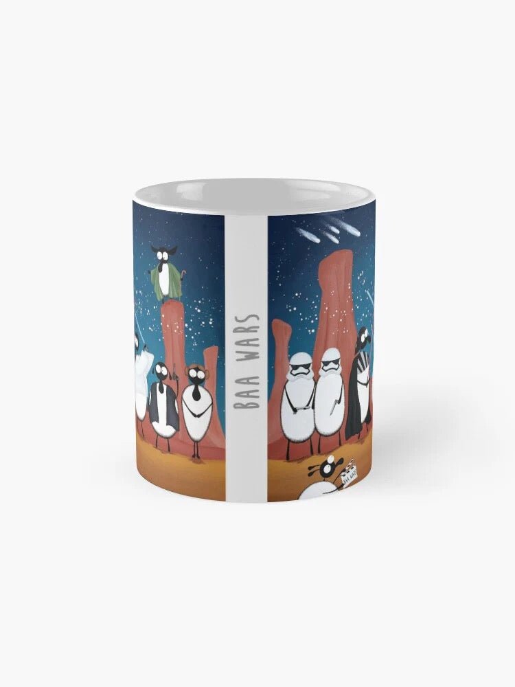 Baa Wars Ceramic Mug - Mervyn Tay Art - Just Makers Mervyn Tay Art