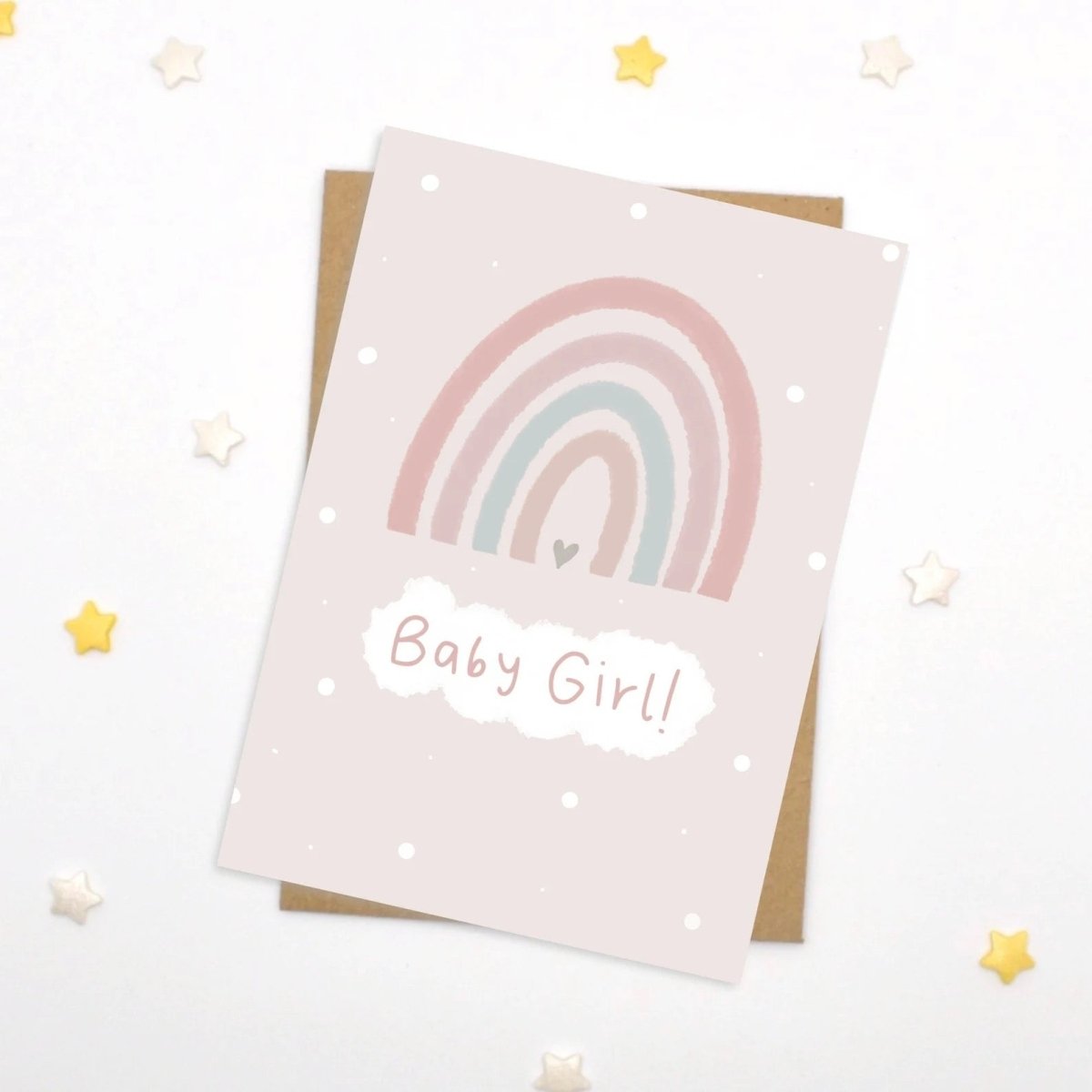 Baby Girl Card - Scribble & Print Co - Just Makers Rachel of Scribble & Print Co