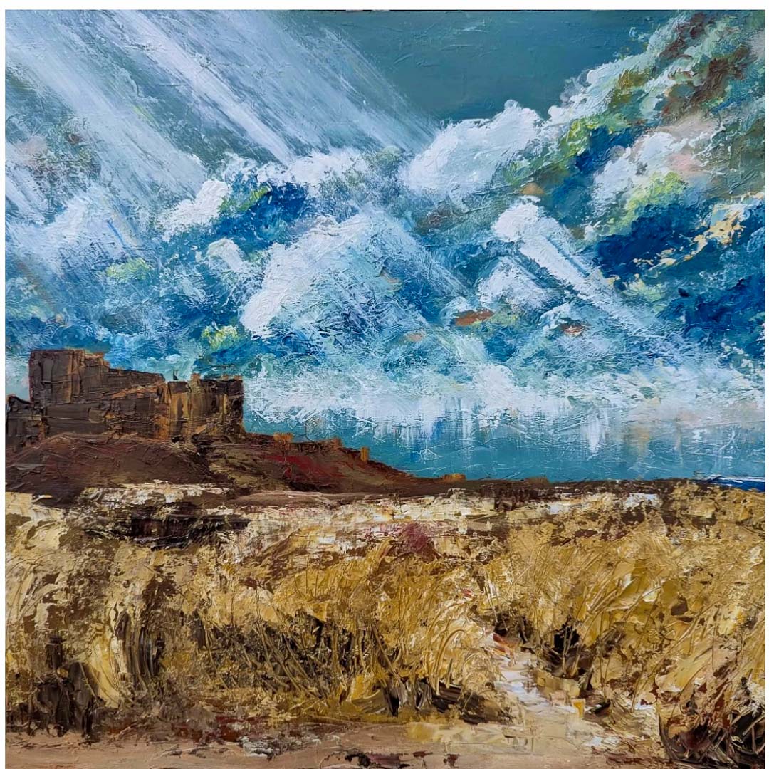 Bamburgh Castle Original Oil Painting - Paul Mirfin_Just Makers