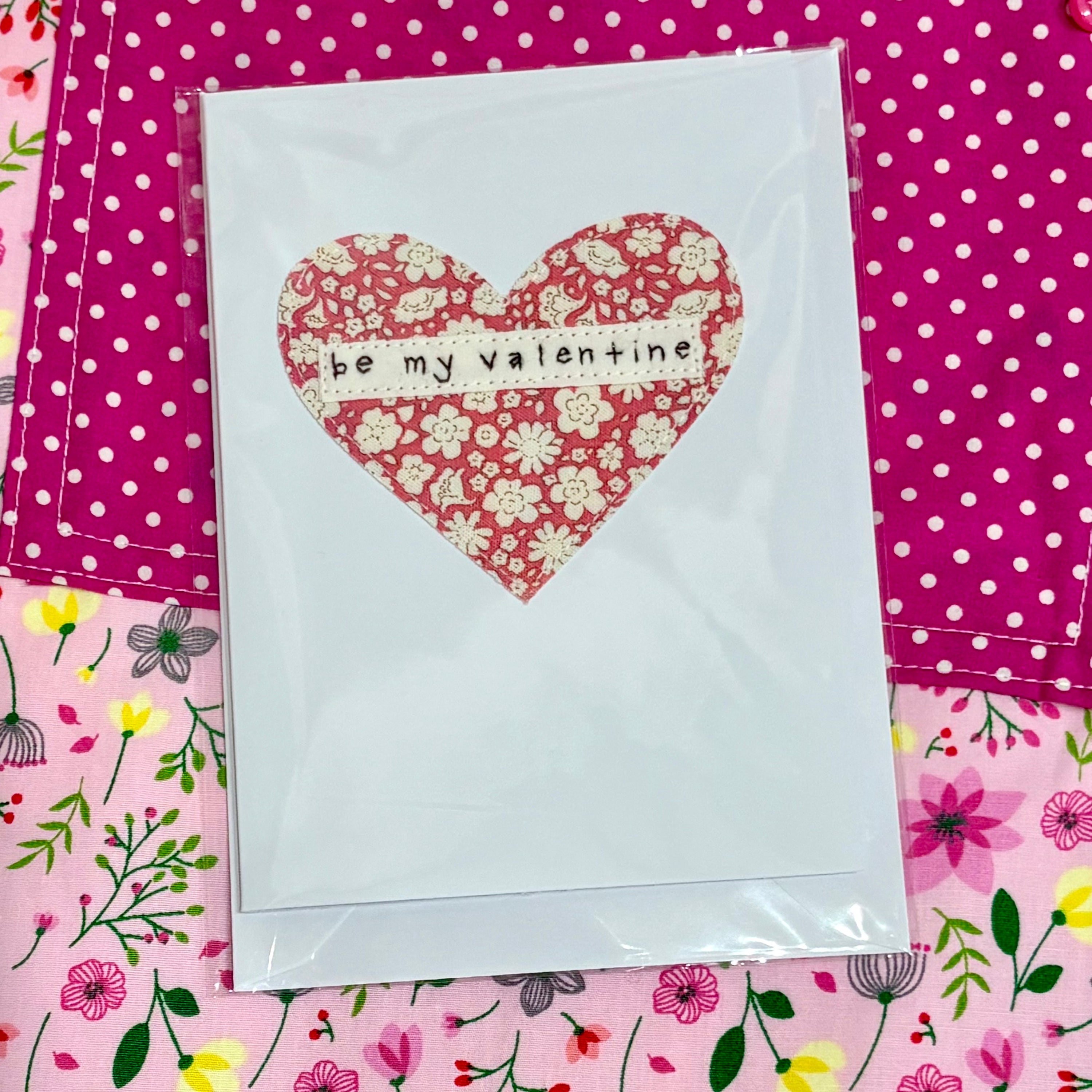 Heart-shaped card with &