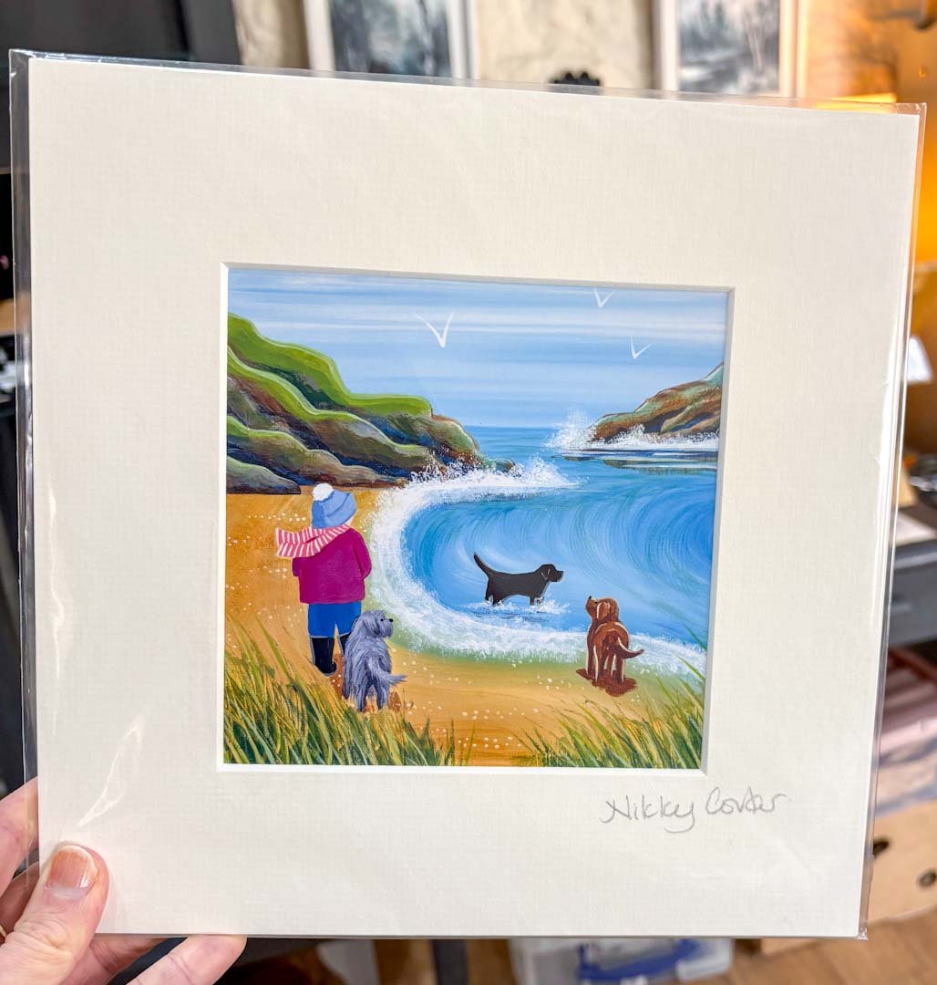 Beach Walkies Print - Nikky Corker - Just Makers Nikky Corker