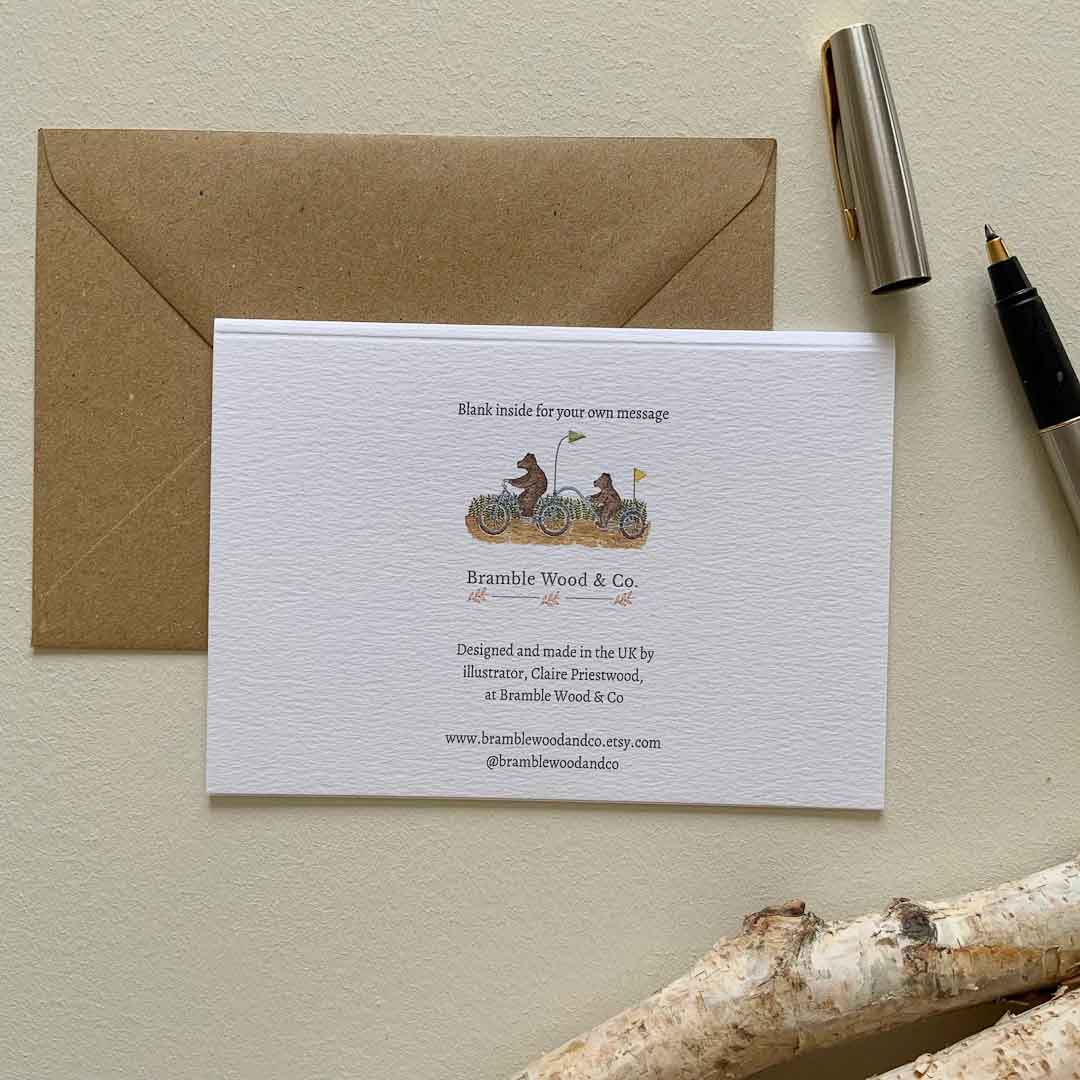 Beary Best Pals Card - Bramble Wood and Co - Just Makers Bramble Wood & Co