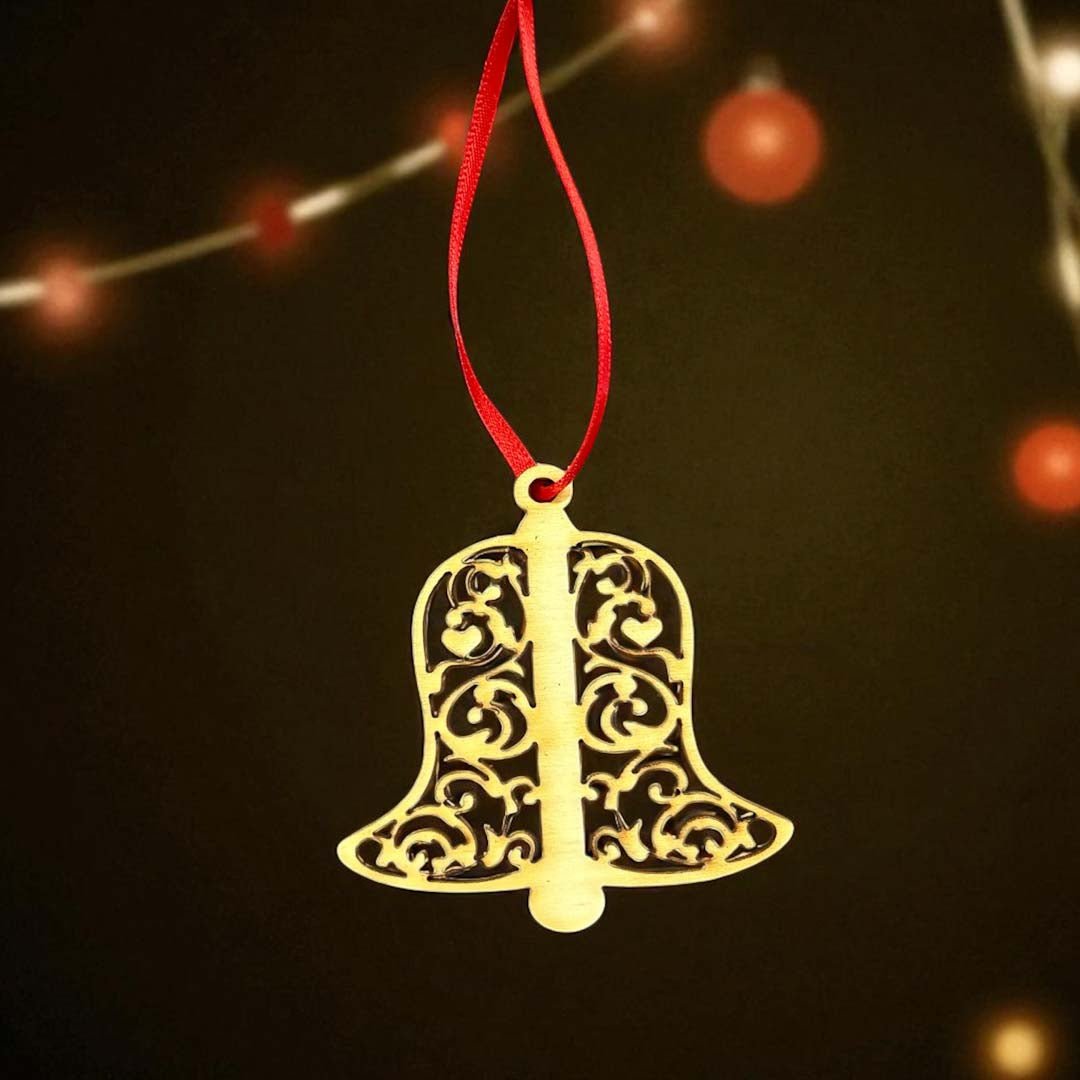 Bell Wooden Decoration - Woodcutter Creations - Just Makers Woodcutter Creations
