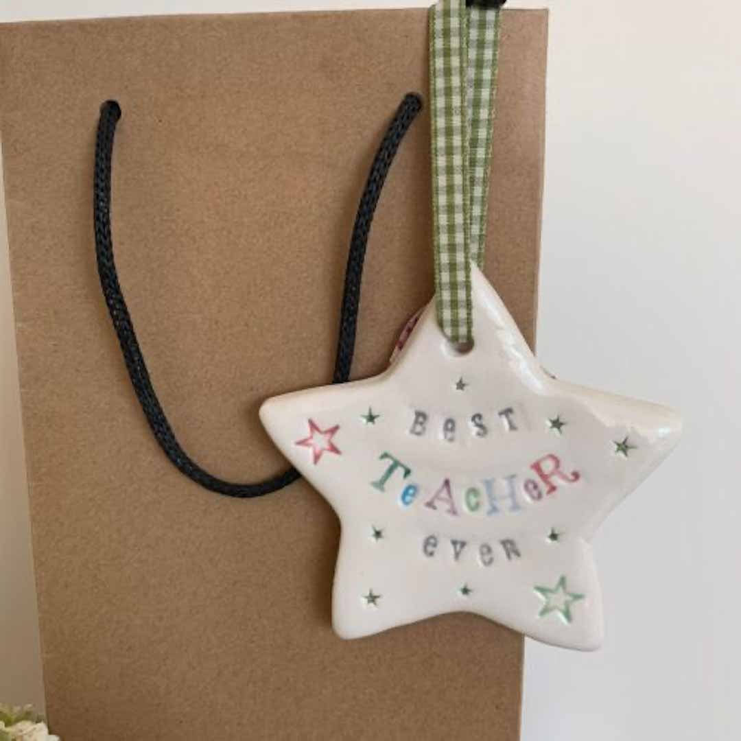 Best Teacher Ever Star - Jamali Annay Designs - Just Makers Jamali Annay Designs