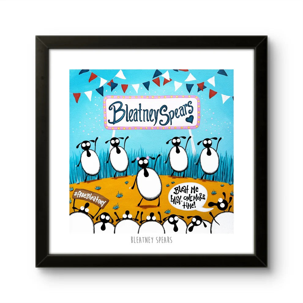 Bleatney Spears 10" Print - Mervyn Tay Art_Just Makers