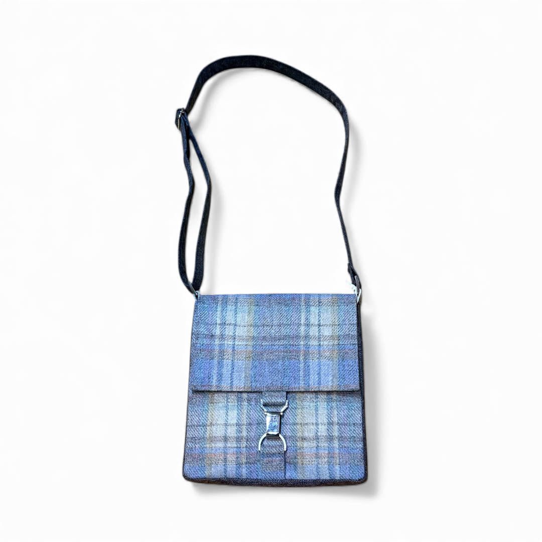 Blue and Grey 100% Wool Handbag - Amanda Scott - Just Makers Amanda Scott