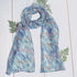 Blue and Turquoise Dash Chiffon Silk Scarf - Pattern Passion_Just Makers