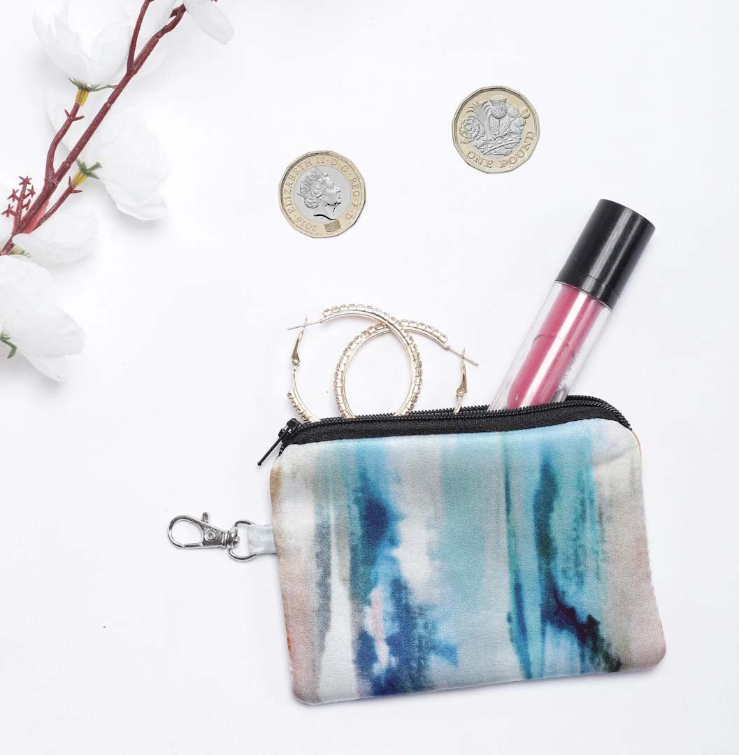 Brush Strokes Silk Pouch / Coin Purse - Pattern Passion - Just Makers Pattern Passion