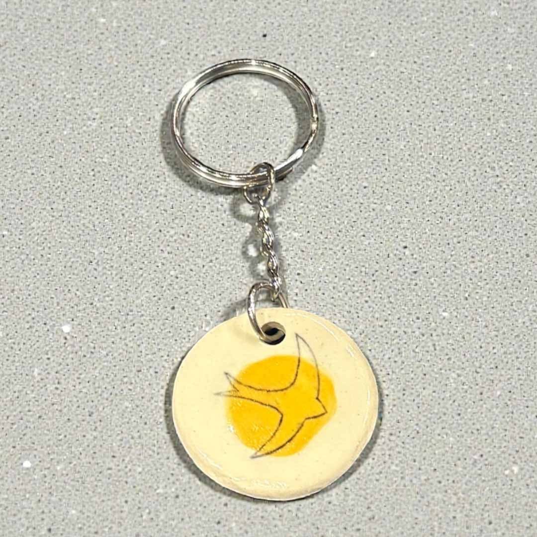 Ceramic Swift Keyring - Lorna Gilbert - Just Makers Lorna Gilbert Ceramics