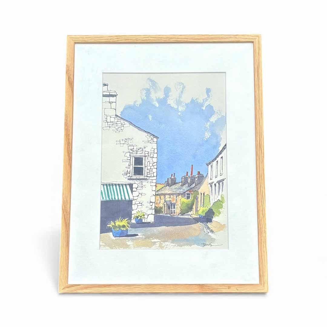 Chamber End Fold, Grassington Original Line and Watercolour - John Harrison - Just Makers John Harrison