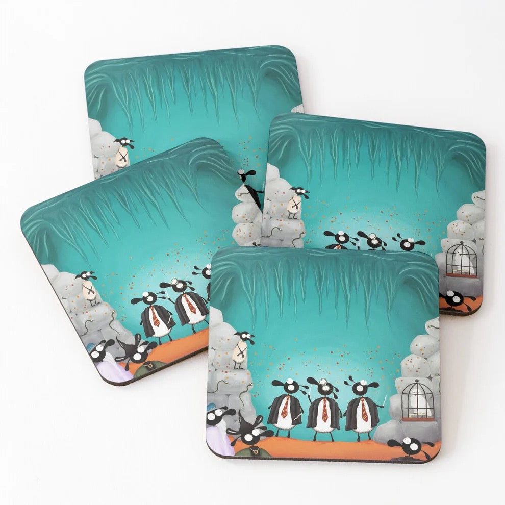 Chamber of Sheeplets Coaster - Mervyn Tay Art_Just Makers
