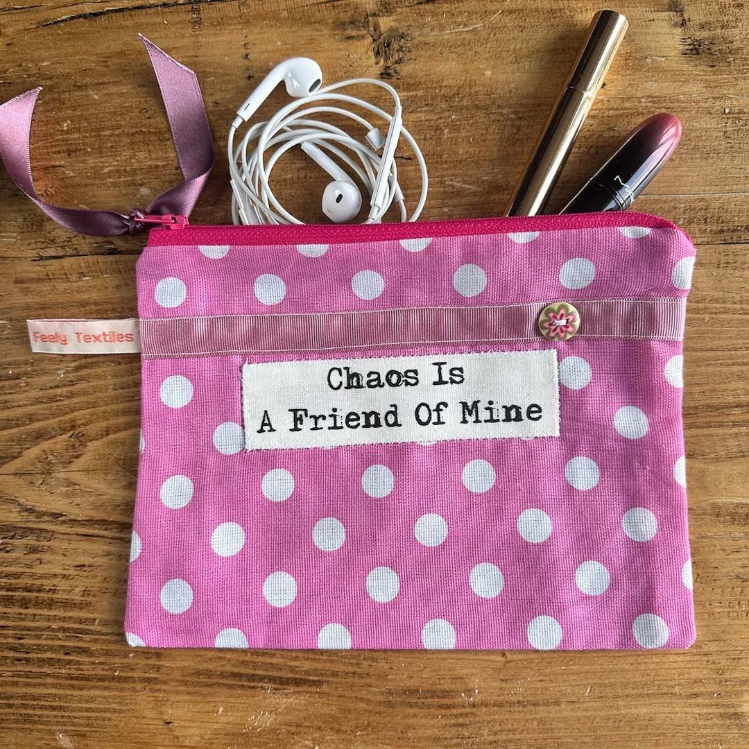 Chaos is a Friend of Mine Purse - Touchy Feely Textiles - Just Makers Touchy Feely Textiles