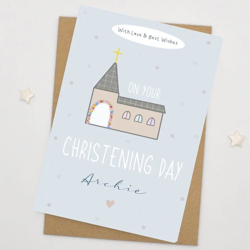 Christening Card - Scribble & Print Co - Just Makers Rachel of Scribble & Print Co