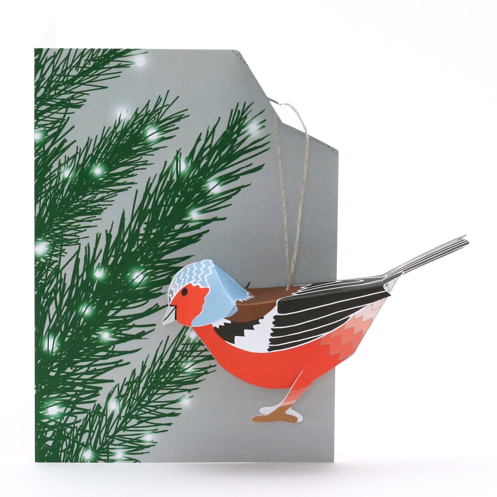 Christmas Chaffinch Pop-Up 3D Card & Decoration_Just Makers