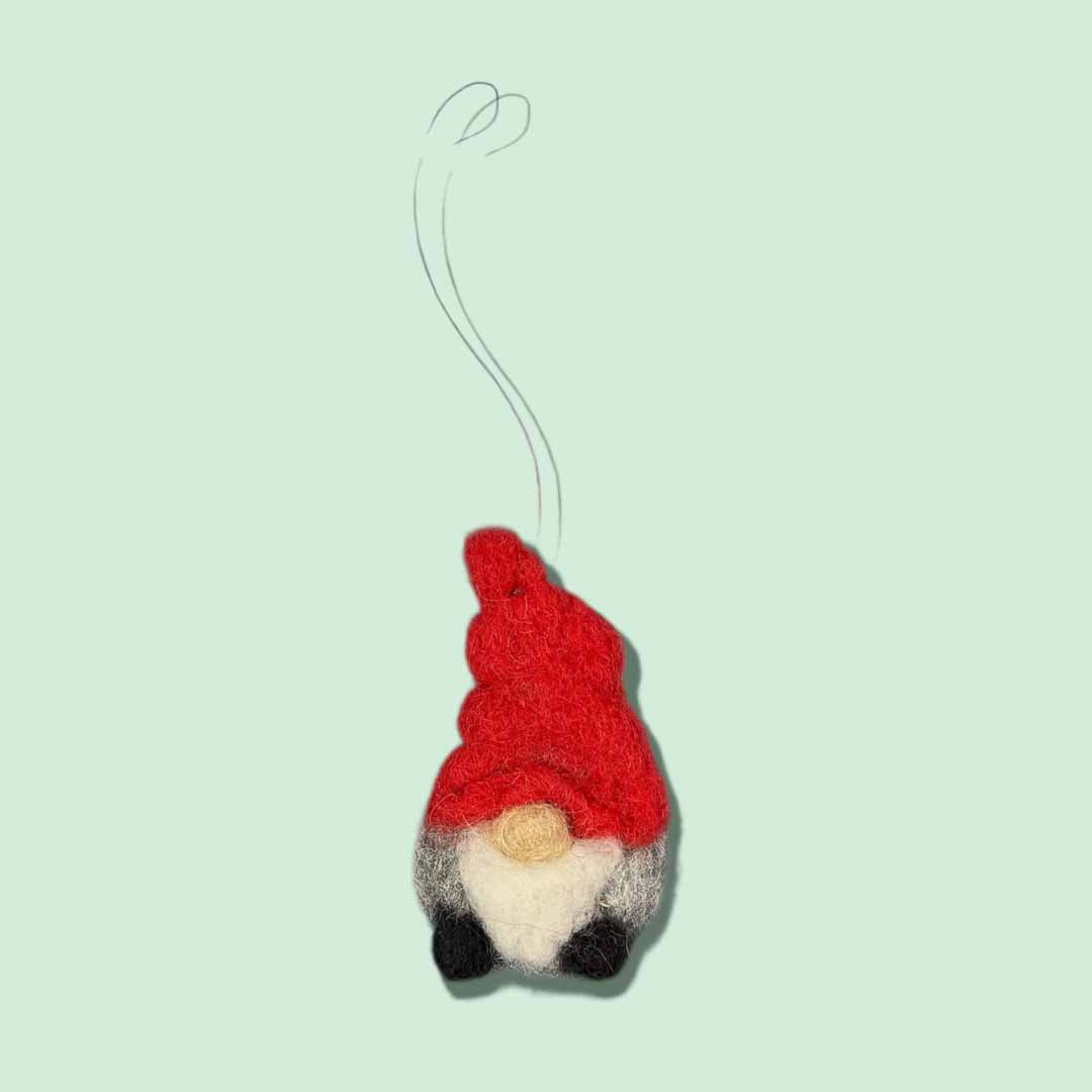 Christmas Gnome Decoration - Needle Felt - Pam Chilton_Just Makers