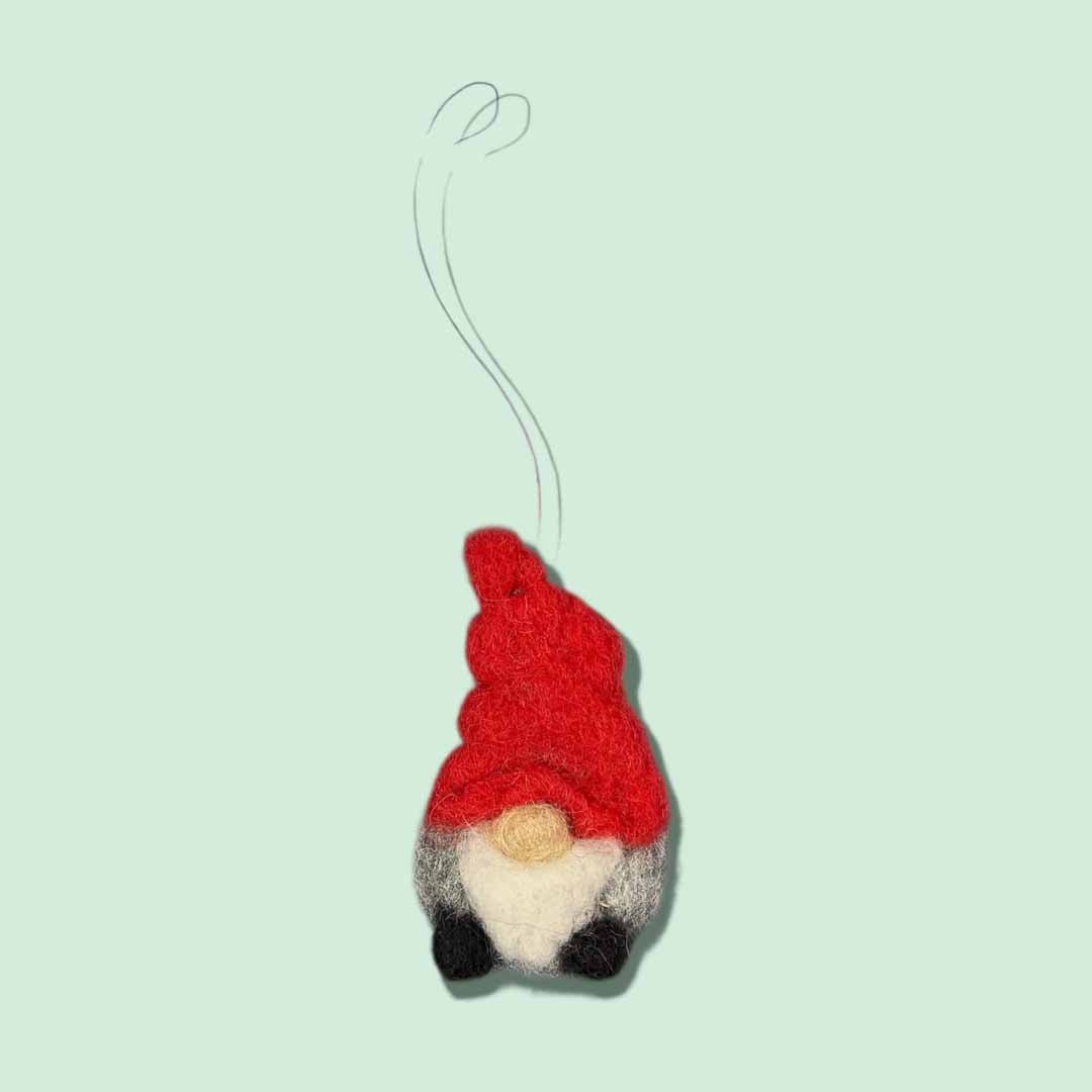 Christmas Gnome Decoration - Needle Felt - Pam Chilton - Just Makers Pam Chilton