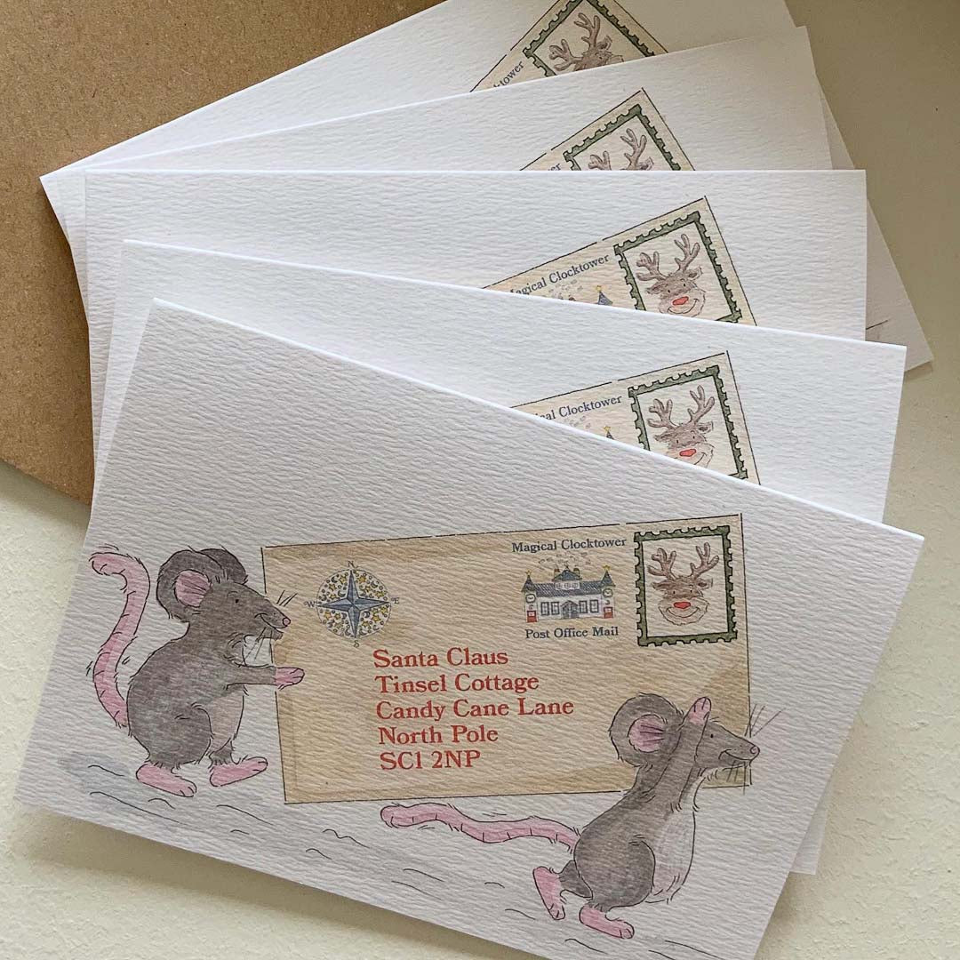 Christmas Letter Mouse Card - Bramble Wood & Co_Just Makers