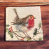 Christmas Robin Coaster Slate - Sarah Tustin_Just Makers