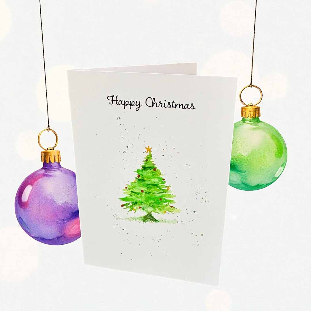 Christmas Tree Christmas Card - Beverley Holgate_Just Makers