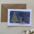 Christmas Tree Rabbit and Mouse Card - Bramble Wood & Co_just makers