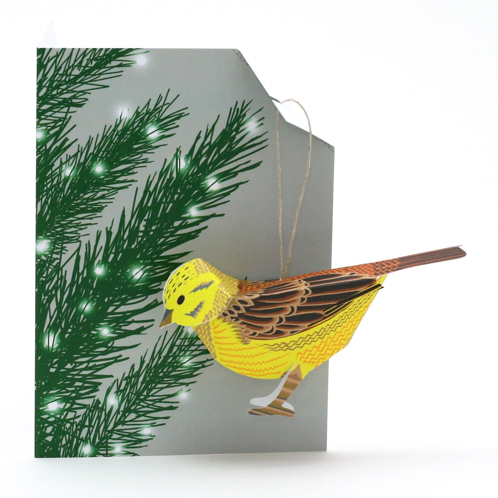 Christmas Yellowhammer Pop-Up 3D Card & Decoration_Just Makers