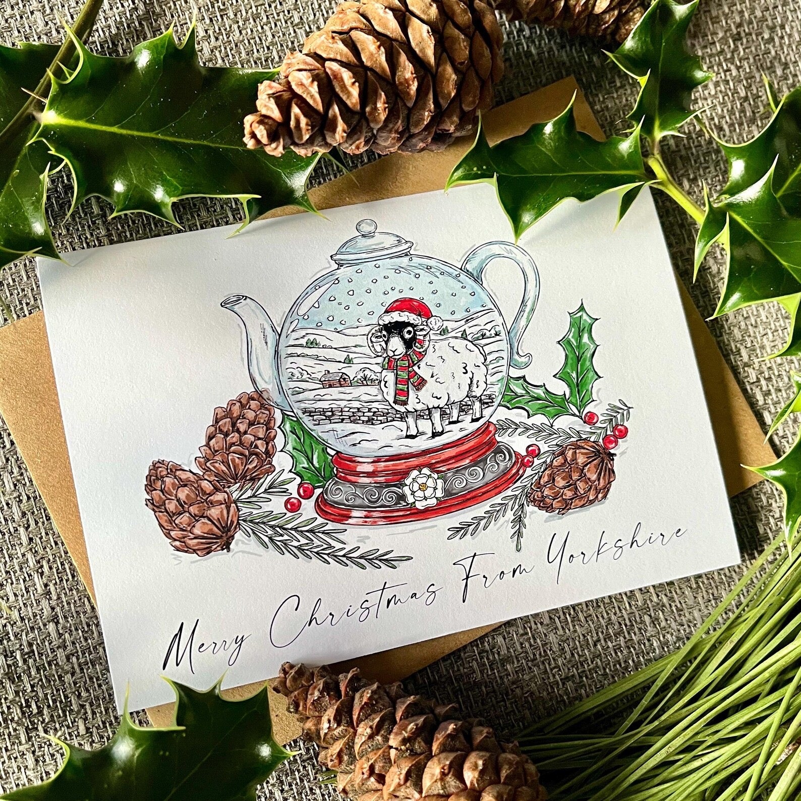 Christmas Yorkshire Snow Globe Card - HD Designs_just makers