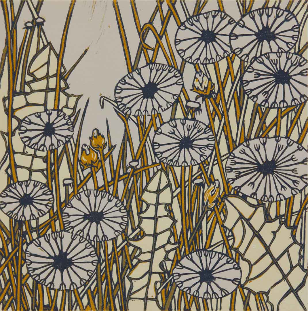 Clocks Unframed Linocut Print_Just Makers