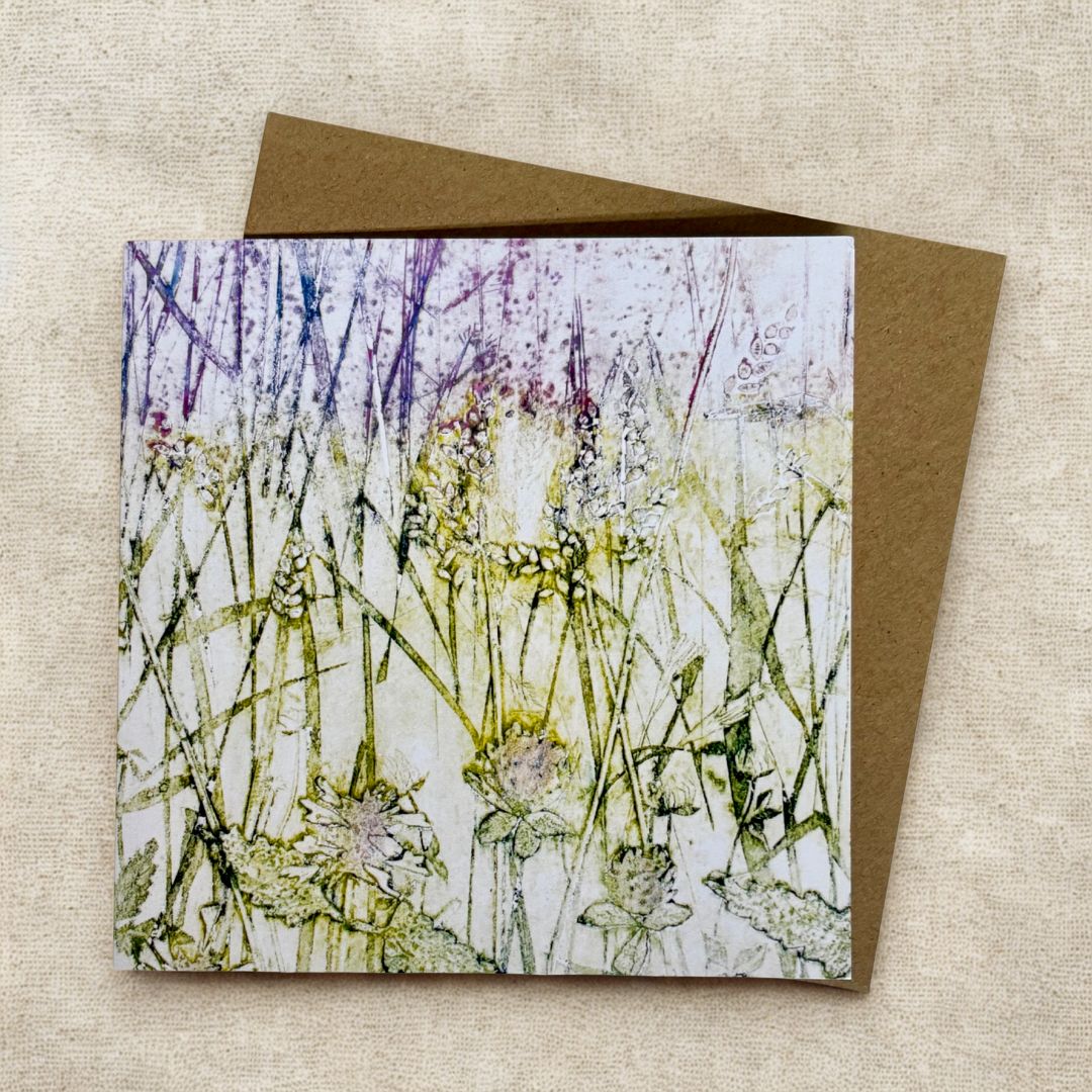 Clover Meadow Greeting Card - Gill Kirk - Just Makers Gill Kirk Artist