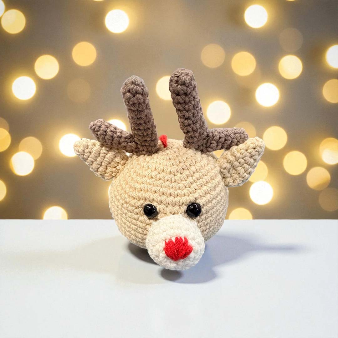 Crochet Rudolph Bauble - Hooked on Yarn_Just Makers