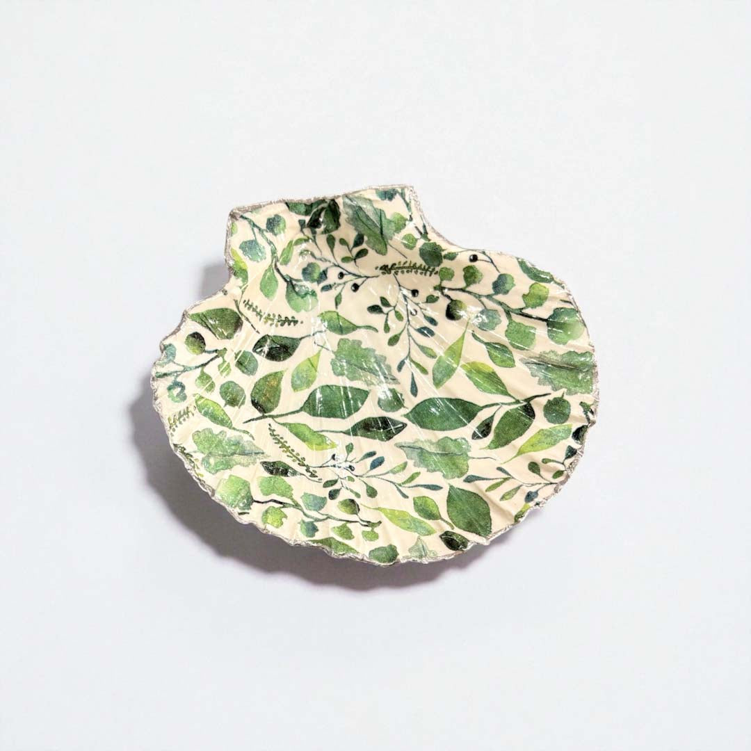 Dark Green Leaves Large Shell - Sarah Tustin_Just Makers