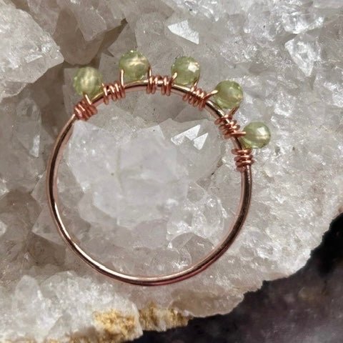 Delicate Peridot Gold Vermeil Silver Ring - Hart, Body and Soul - Just Makers Hart, Body and Soul