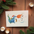 Dragon and the Snowman Greeting Card - Tim Gomersall Art_Just Makers