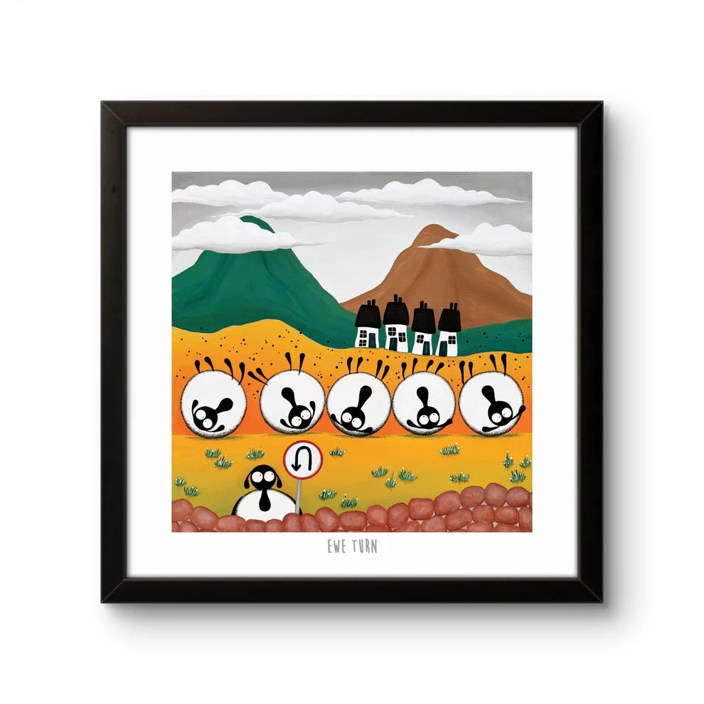 Ewe Turn 10" Print - Mervyn Tay Art - Just Makers Mervyn Tay Art