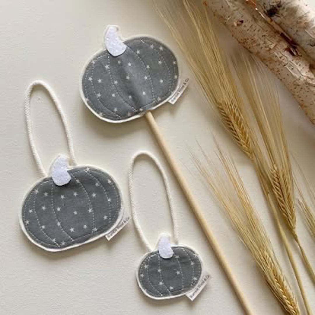 Fabric Pumpkin Flag - Bramble Wood and Co - Just Makers Bramble Wood & Co