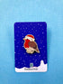 Festive Wooden Robin Pin Badge - Rat Bean Kat_Just Makers