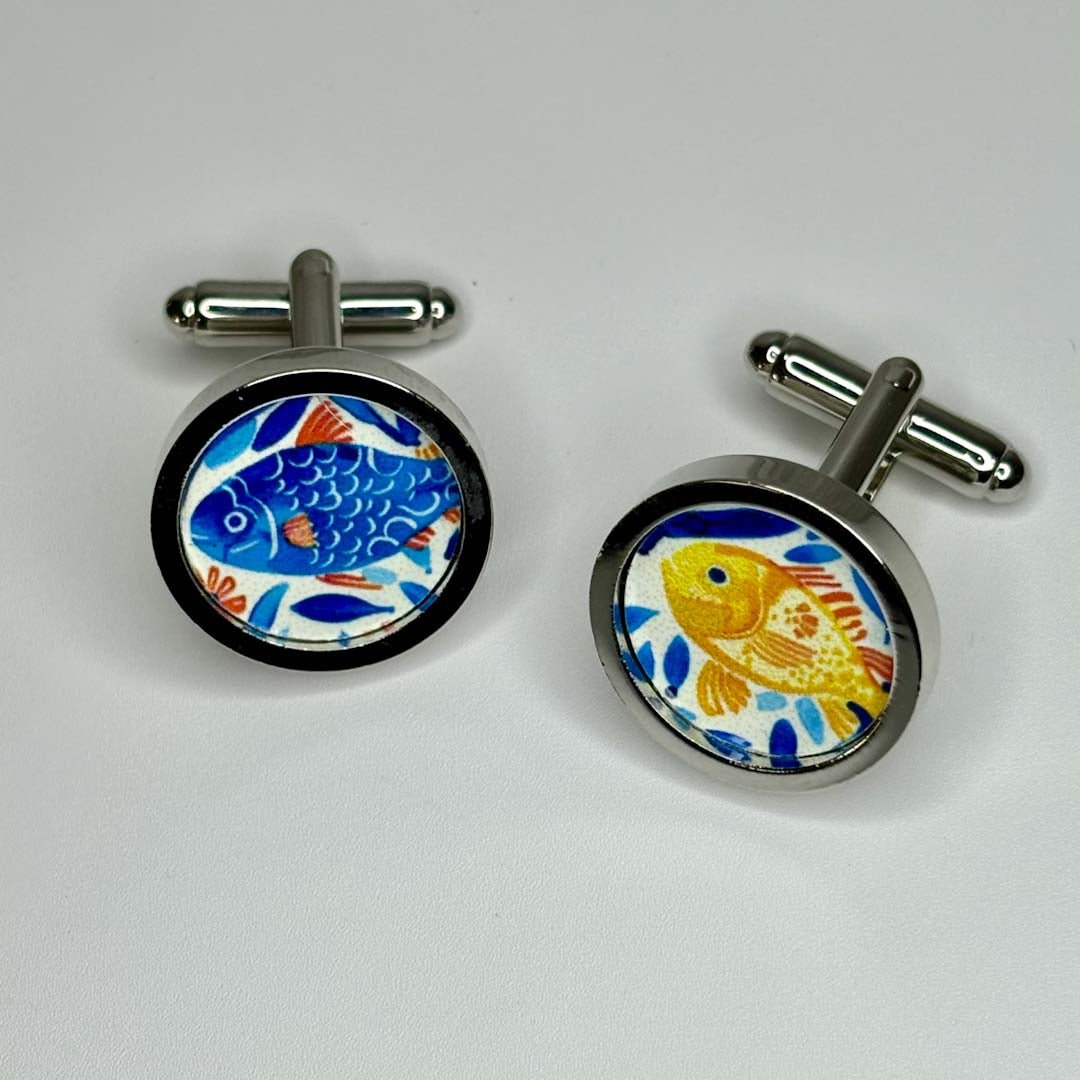 Fish Cufflinks - Nancy Jones - Just Makers Nancy Jones Jewellery