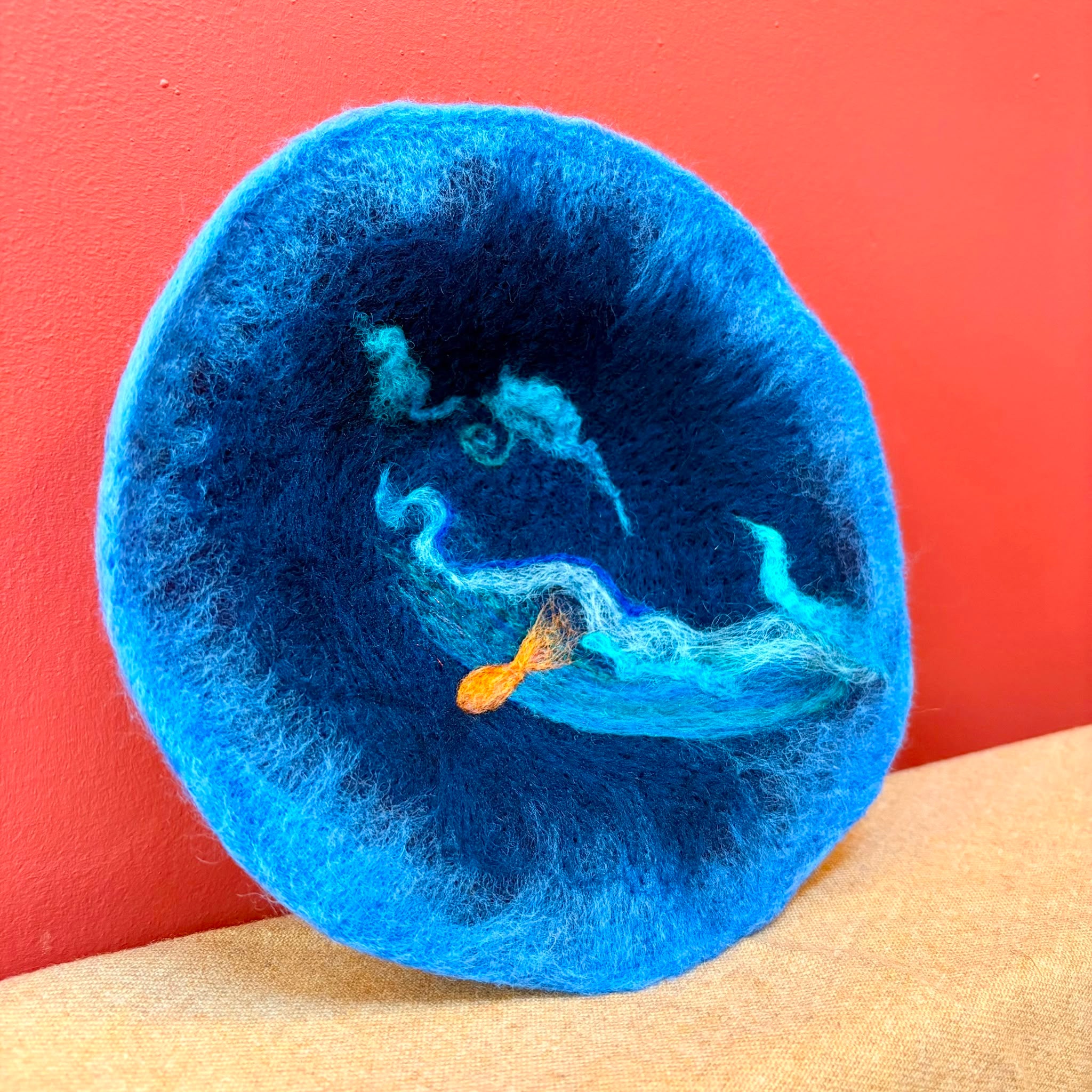 Fishbowl in Blue Felt Sculpture - Felts by Hannah_Just Makers