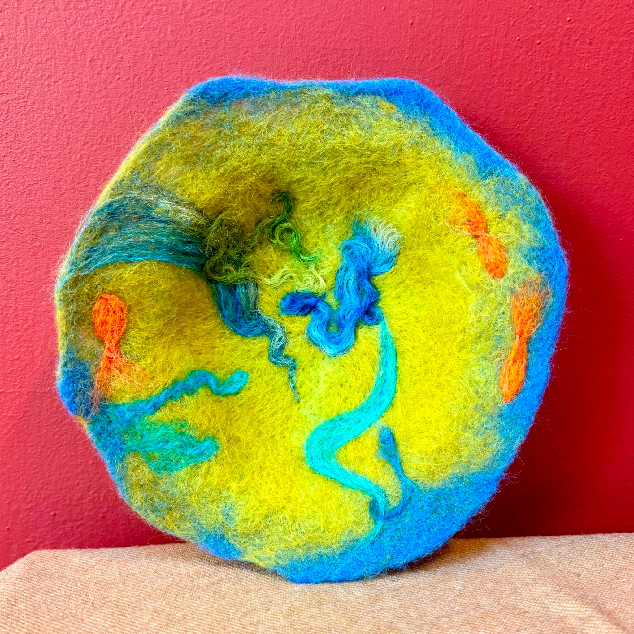 Fishbowl in Green Felt Sculpture - Felts by Hannah_Just Makers
