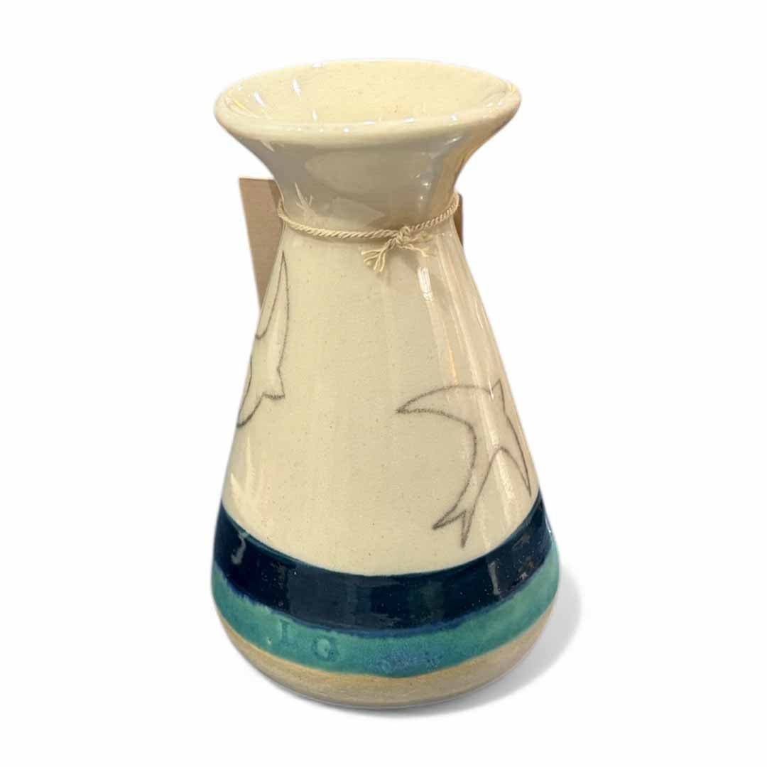 Flared Bud Vase - Golden Swift - Lorna Gilbert - Just Makers Lorna Gilbert Ceramics