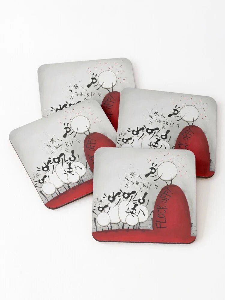 Flock Off Coaster - Mervyn Tay Art - Just Makers Mervyn Tay Art
