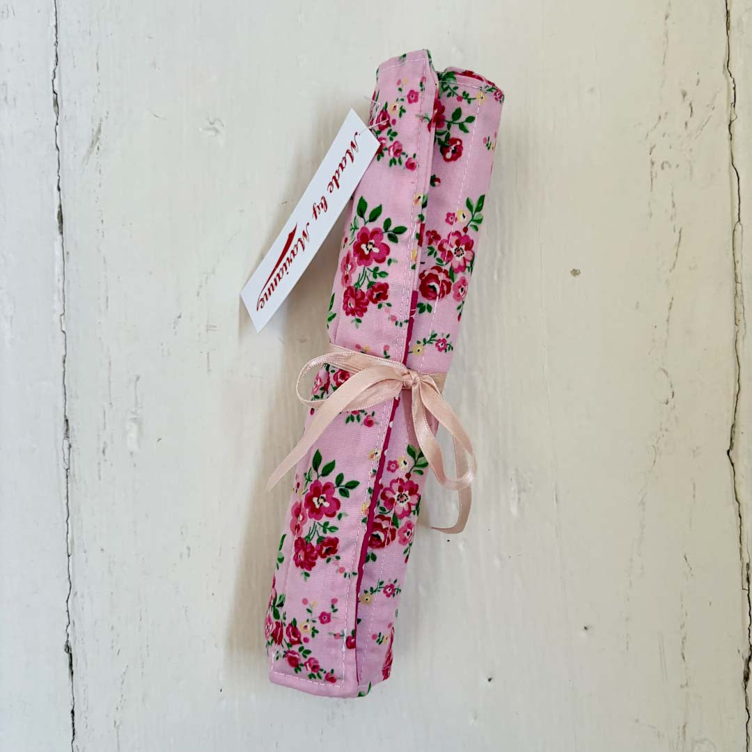 Floral Pencil Roll Pink - Made by Marianne_Just Makers