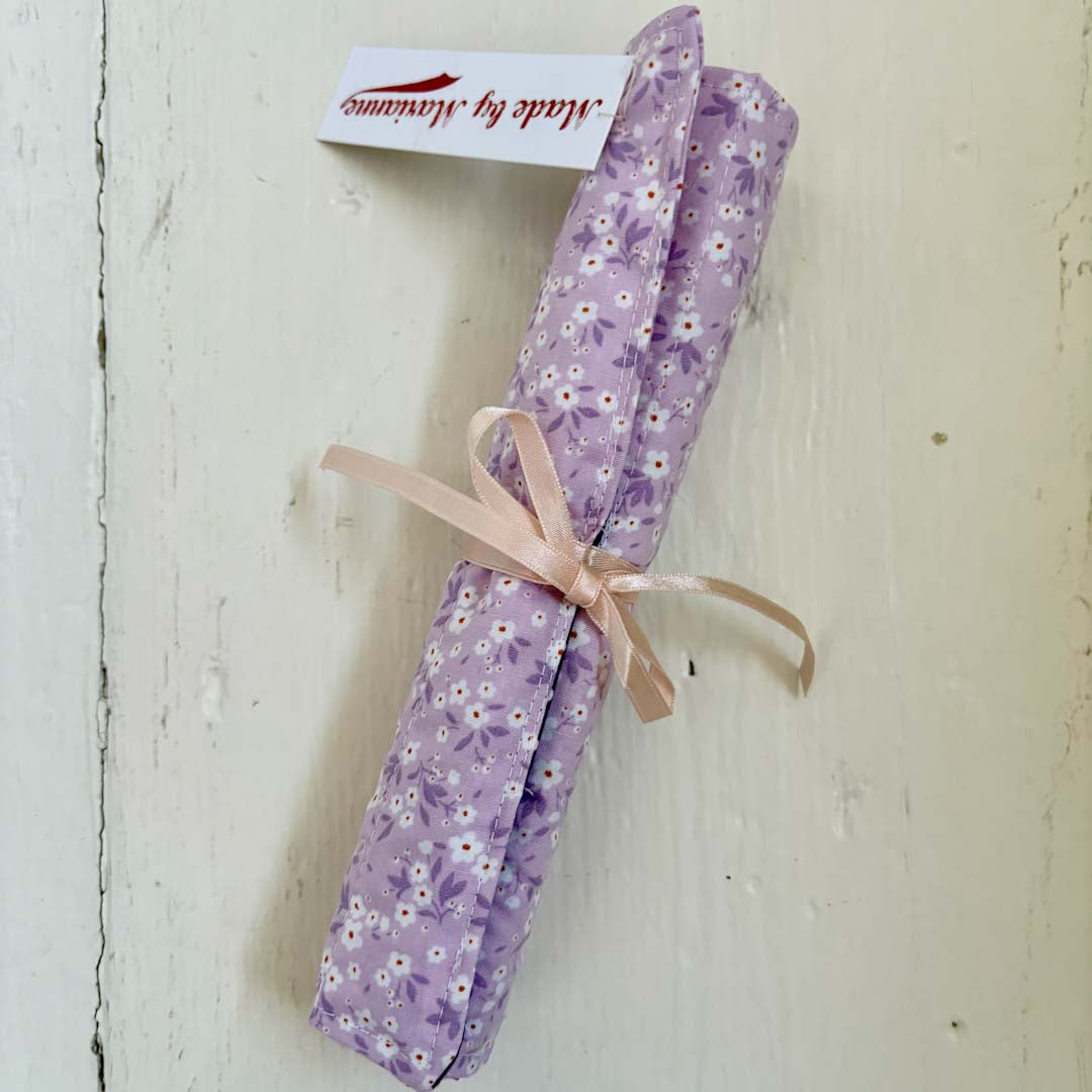 Floral Pencil Roll Purple - Made by Marianne_Just Makers